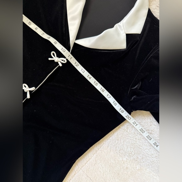 Vintage Coldwater Creek Velvet Satin Bow Details Cocktail Formal Jacket - Picture 9 of 12